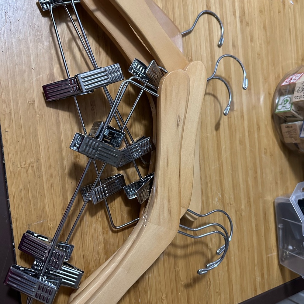 Children’s Wooden and Metal Pants Hangers